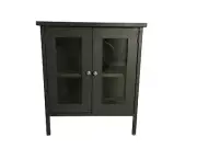 Elixir Metal 2-Door Short Cabinet - Gun Metal Grey