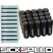 20 PC BLACK/NEO CHROME LUG NUTS CONVERSION ADAPTER KIT 12X1.5 TO 12X1.5 WHEEL