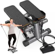 Stair Stepper for Exercise, Mini Steppers with Resistance Band, Hydraulic Fitnes