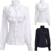 Fashionable Women's Gothic Lolita Shirt Victorian Styled Long Sleeve Blouse