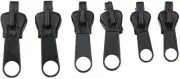 6Pcs Black Fix Zip Puller, Zip Slider Repair Instant Kit, Instant Zipper Set,