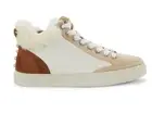 NIB J/Slides J Slides Leslie Leather Zip Shearling Collar Tab Sneaker 7 5.5 $150
