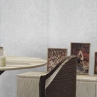 Floral damask Neutral beige off white cream faux fabric textured wallpaper rolls