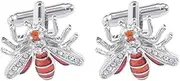 [JYHLSHBA] Cufflinks For Men 1 Pair Of Diamond-Encrusted Bee Cufflinks Men'S French Shirt Suit Cufflinks Armpins