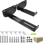[Etour] Soundbar Wall Mount Bracket Universal Speaker Mounting [ MAX 35LBS] Depth Adjustable (3.3"-6.5") for Samsung, Vizio, LG, Sony, JBL, Bose, and More Sound Bar Mounts Under TV Soundbar Shelf