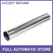 Straight Exhaust Pipe Tube with Bead Roll 5" OD 30" Length Silver Tone New