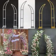 2x Wedding Balloon Half Moon Horn Arch Backdrop Stand Flower Party Plinth Props
