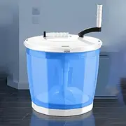 TT-YED 2 in 1 Manual Non-Electric Shoe Washing Machine, Portable Clothes Spinner, Compact Washing Machine, Detachable, Small Hand-Crank Shoe Washing Machine for Home Use,Blue
