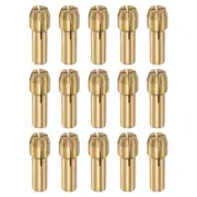 15pcs 1mm Brass Drill Chucks Collet Bit Sets for Rotary Tools, 4.3mm Shank