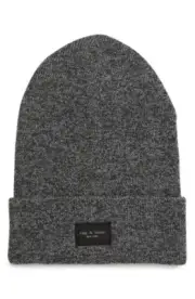 NWT RAG & BONE ADDISON MERINO WOOL WOMEN'S BEANIE GREY MULTI ONE SIZE $95