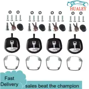 4xCentral Locking Handles Whale Tail Locks Power Operated Black Recessed Folding