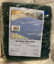 Frazada a la Modo Blanket 100% Polyester 72x90 Twin Full Dark Green *USA *NEW