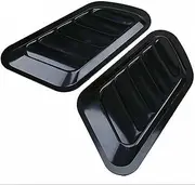 Universal Car Bonnet Hood Vent Louver Scoop Cover Air Flow Intake Glossy Black
