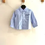 金安德森-男童素水藍長袖襯衫