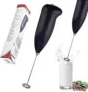 Milk Frother Handheld Electric Stirrer Egg Beater Coffee Stirrer Ideal Gift (Black)