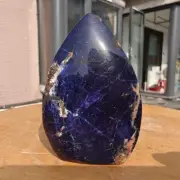 166g RARE Natural Sodalite Tower Point obelisk blue Quartz Crystal Healing