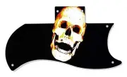 SG Half Face Pickguard Custom Gibson Graphic Graphical Guitar Single Burnt Skull