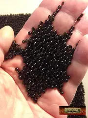 M01396 MOREZMORE 007L GLASS BLACK 3mm Microbeads Micro No Hole Beads