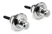 Grover GP800C Strap Lock Set - Chrome (3-pack) Bundle