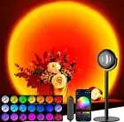 Sunset Lamp Projector with APP Control Multicolor Changing Led Lights for Room,
