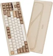 Evo80 Tenkeyless Mechanical Keyboard PP Plate + Oat Switch, CNC Aluminium, 88 Keys, Tri-Mode Connectivity, RGB Backlight (Cream)