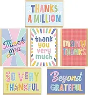 Supoeguk 24 Colorful Thank You Card Set, Funny Appreciation Cards Pack with Envelopes, Cute Bulk Gratitude Note Card(6 Designs, 24 Cards with Envelopes)