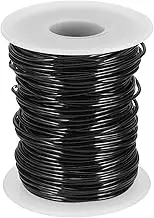 uxcell 16 Gauge / 1.5mm Anodized Aluminum Wire for Jewelry Craft Making, 100 Feet Bendable Flexible Wire for DIY Home Decor Gardening Sculpture, Black