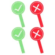 4Pcs Classroom Answer Paddle Handheld Paddle Teaching Prop Multi-function Game