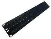 48 Port SC Fiber Patch Panel Singlemode (Blue Couplers) (Loaded 2u) 19"