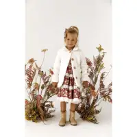 在飛比找momo購物網優惠-【ByKRAWCOWA】女童 童裝 泰迪白色外套 秋冬鋪棉(