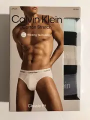 Calvin Klein Cotton Stretch Classic Fit 3 Pack Hip Brief Black Size XLarge