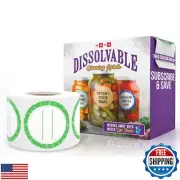 MESS Dissolvable Canning Labels for Jars – 200 Dissolvable Mason Jar Labels -