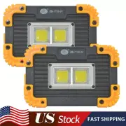 2PCS USB Rechargeable COB LED Work Light Lamp Floodlight Camping Emergency Torch