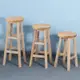 吧檯椅 加厚木質吧台椅實木高腳凳酒吧吧台等家用圓凳子奶茶店前台椅簡約『XY26097』