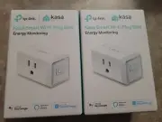 [2 PACK] TP-Link Kasa Smart Wi-Fi Plug Slim with Energy Monitoring (KP115)