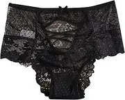[Qiyifuwang] Lace Underwear Panty Brief for Women Cotton Underwear High Waisted Full Coverage Ladies Panties Hipsters Cheeky