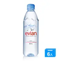 在飛比找蝦皮商城優惠-Evian愛維養天然礦泉水500ml*6入/組【愛買】