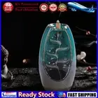 LF# Incense Holder Ceramic Backflow Waterfall Smoke Incense Burner with 50Cones