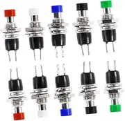 FUNOMOCYA Pcs Mm Hole Diameter Momentary Latching Push Buttons a v Screw Clamp Terminals for Electric Circuits