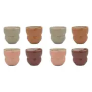 8pc Ecology Galet Stoneware Espresso Coffee Cups 90ml Durable Drinkware Berry