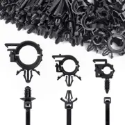 150pcs Nylon Universal Cable Tie Buckle, Push Mount Cable Zip Tie with Car Wi...