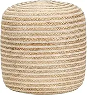 vidaXL Handmade Pouffe - Braided Jute Ottoman Footstool, 40cm, Brown - Comfortable & Versatile for Living Room, Bedroom, Lounge
