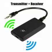 Bluetooth Transmitter Receiver 2 in 1 Wireless Audio 3.5mm Jack Aux Adapter New