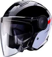 Caberg Soho Zephir, open face helmet , color: Black/Grey/Red , size: L