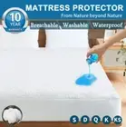 Aus Made Fitted Cotton Cover Quilted Mattress Protector Topper Underlay ALL SIZE