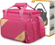 Lunch Bag Women Men, Black Insulated Cooler Bag School Office Work Picnic Campin