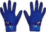 Mens UA Under Armour Bryce Harper Pro Batting Gloves Blue Baseball 1365465 Sz S
