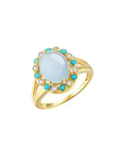 Nina Zhou Jewelry 14K 3.14 ct. tw. Diamond & Gemstone Cocktail Ring