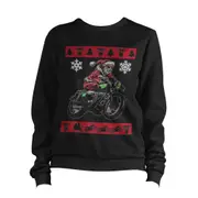 Santa Motorcycle Ugly Jumper Sweatshirt Pullover CrewneckHoodie sweatshirt