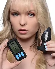 Zeus Electrosex Vibrating & E-Stim Anal Plug - Black USB Rechargeable E-Stim Plug with Wireless Remote